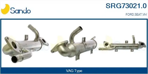 Cooler, exhaust gas recirculation (SRG73021.0)