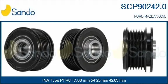 Belt Pulley, alternator (SCP90242.0)