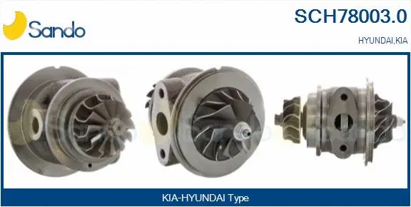 Core assembly, turbocharger (SCH78003.0)