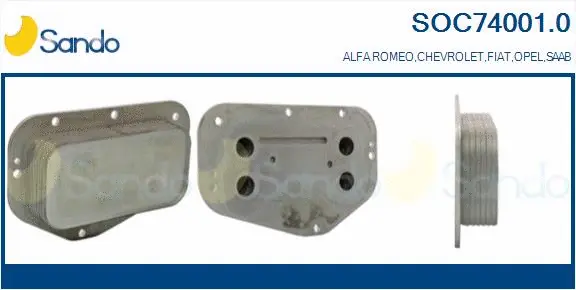 Oil Cooler, engine oil (SOC74001.0)