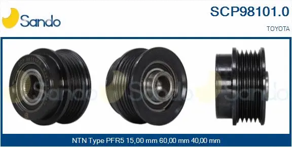 Belt Pulley, alternator (SCP98101.0)
