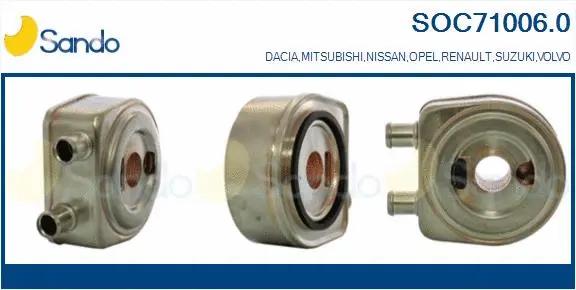 Oil Cooler, engine oil (SOC71006.0)