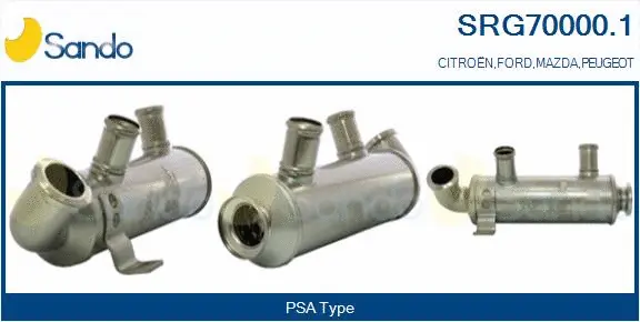 Cooler, exhaust gas recirculation (SRG70000.1)