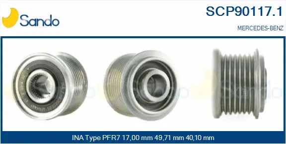 Belt Pulley, alternator (SCP90117.1)