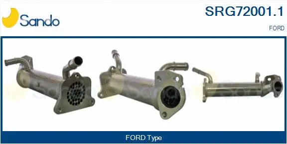 Cooler, exhaust gas recirculation (SRG72001.1)