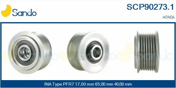 Belt Pulley, alternator (SCP90273.1)