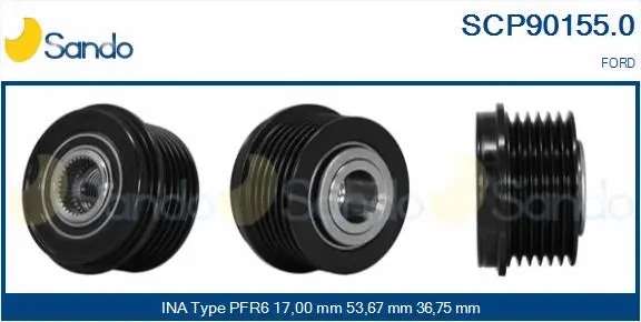 Belt Pulley, alternator (SCP90155.0)