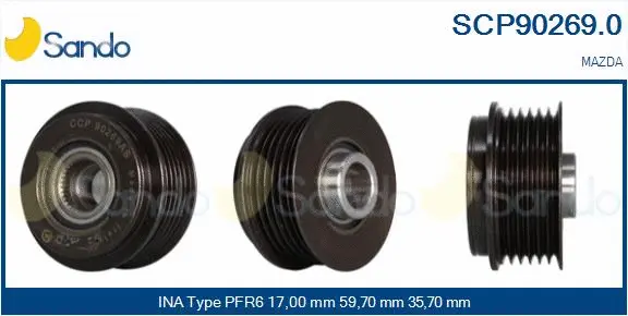 Belt Pulley, alternator (SCP90269.0)
