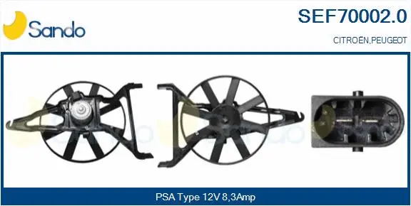 Electric Motor, radiator fan (SEF70002.0)