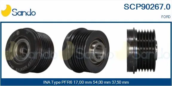 Belt Pulley, alternator (SCP90267.0)