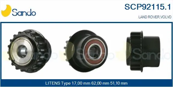 Belt Pulley, alternator (SCP92115.1)