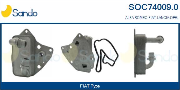 Oil Cooler, engine oil (SOC74009.0)
