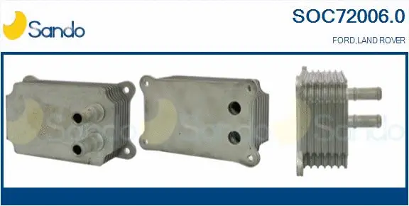 Oil Cooler, engine oil (SOC72006.0)