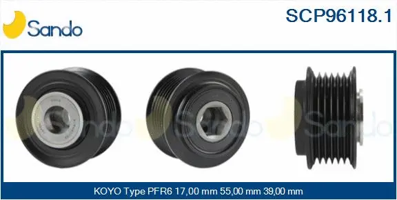 Belt Pulley, alternator (SCP96118.1)