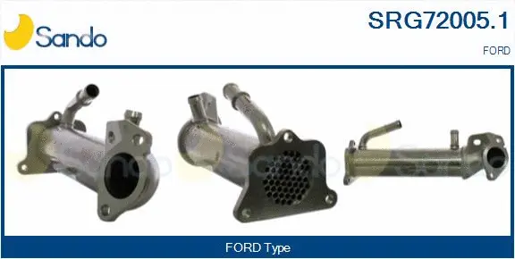 Cooler, exhaust gas recirculation (SRG72005.1)