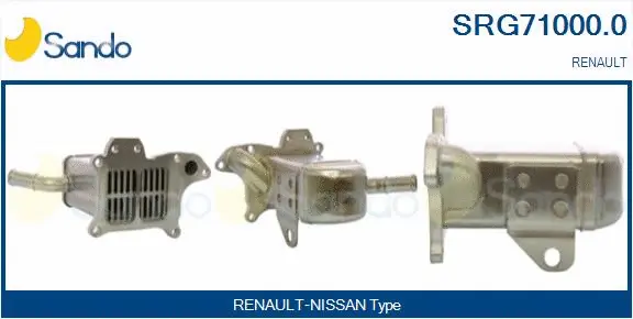 Cooler, exhaust gas recirculation (SRG71000.0)