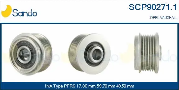 Belt Pulley, alternator (SCP90271.1)