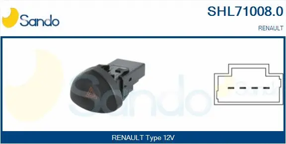 Hazard Warning Light Switch (SHL71008.0)