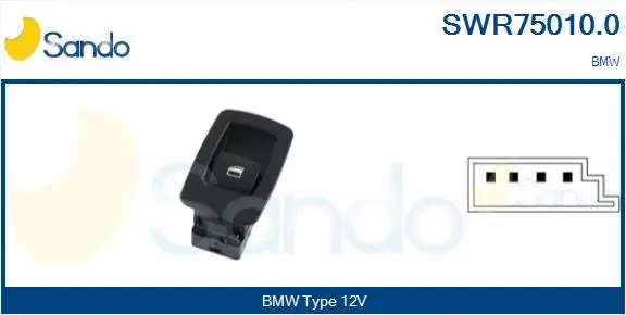 Switch, window regulator (SWR75010.0)