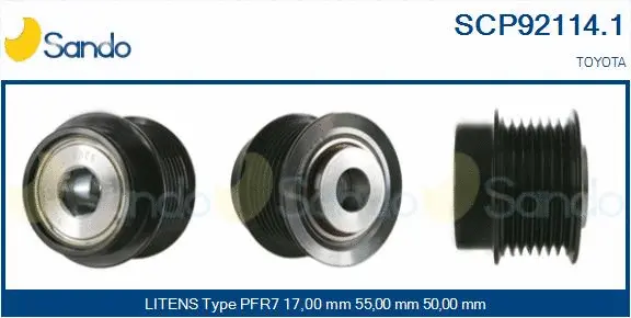 Belt Pulley, alternator (SCP92114.1)