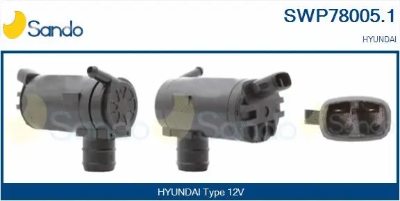 Washer Fluid Pump, window cleaning (SWP78005.1)
