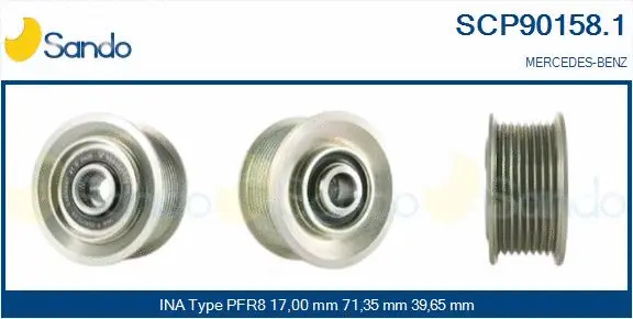 Belt Pulley, alternator (SCP90158.1)
