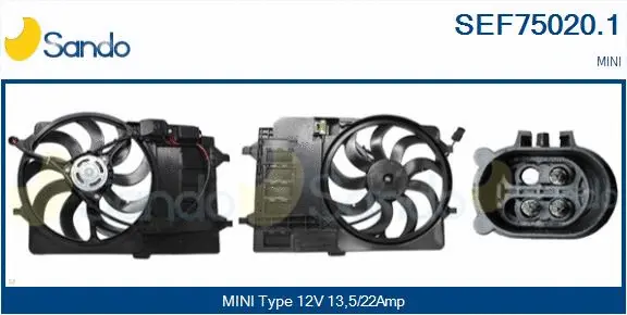 Electric Motor, radiator fan (SEF75020.1)