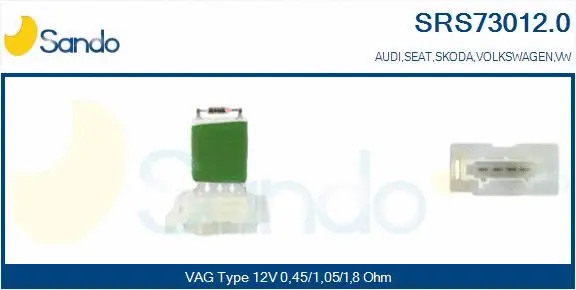 Resistor, interior blower (SRS73012.0)