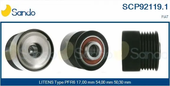 Belt Pulley, alternator (SCP92119.1)