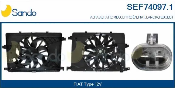 Electric Motor, radiator fan (SEF74097.1)