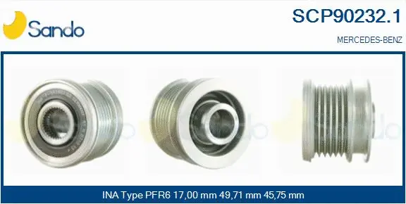 Belt Pulley, alternator (SCP90232.1)