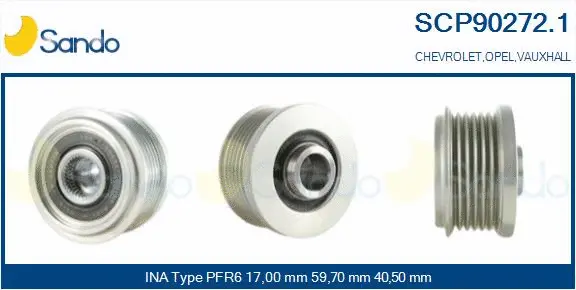 Belt Pulley, alternator (SCP90272.1)