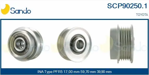 Belt Pulley, alternator (SCP90250.1)