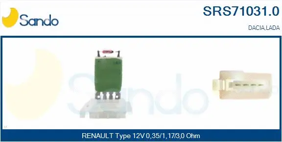 Resistor, interior blower (SRS71031.0)