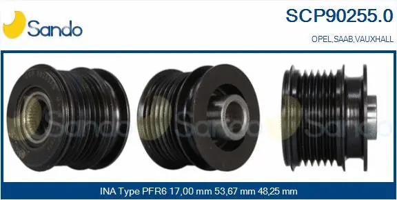 Belt Pulley, alternator (SCP90255.0)