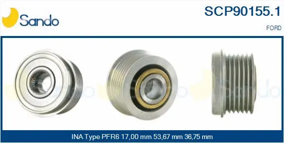Belt Pulley, alternator (SCP90155.1)