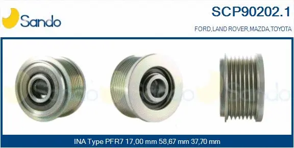 Belt Pulley, alternator (SCP90202.1)