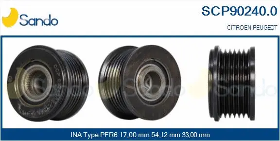 Belt Pulley, alternator (SCP90240.0)