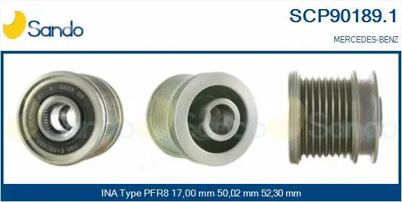Belt Pulley, alternator (SCP90189.1)