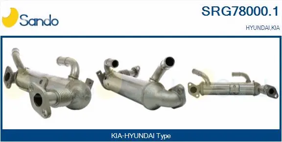 Cooler, exhaust gas recirculation (SRG78000.1)