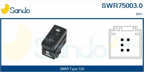 Switch, window regulator (SWR75003.0)