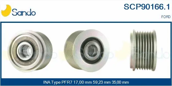 Belt Pulley, alternator (SCP90166.1)