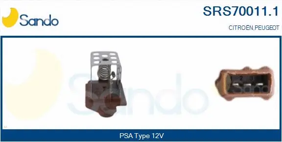 Series resistor, electric motor (radiator fan) (SRS70011.1)