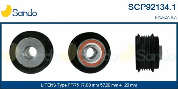 Belt Pulley, alternator (SCP92134.1)