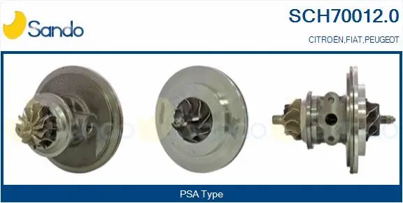 Core assembly, turbocharger (SCH70012.0)