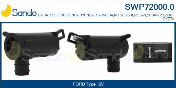 Washer Fluid Pump, window cleaning (SWP72000.0)