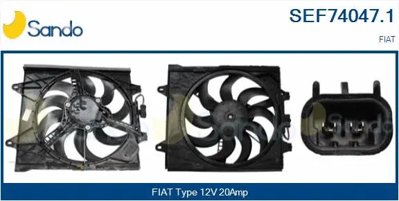 Electric Motor, radiator fan (SEF74047.1)