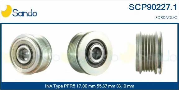 Belt Pulley, alternator (SCP90227.1)