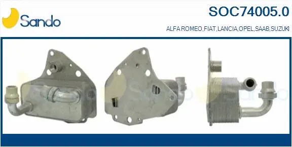 Oil Cooler, engine oil (SOC74005.0)