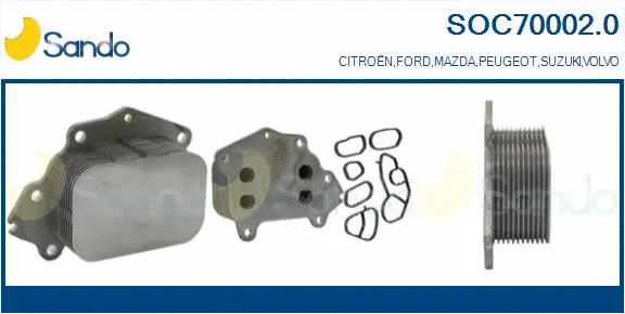 Oil Cooler, engine oil (SOC70002.0)